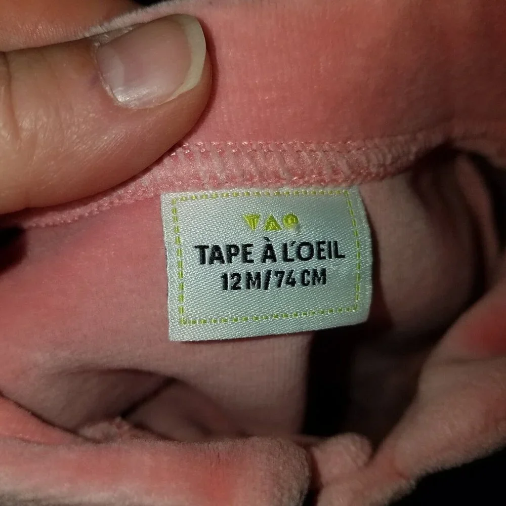 Tape A L'Oeil Pink Footie Sleeper Licorne Party Baby Girl 12 Months Unicorn
